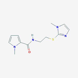 molecular formula C12H16N4OS B4335002 1-methyl-N-{2-[(1-methyl-1H-imidazol-2-yl)thio]ethyl}-1H-pyrrole-2-carboxamide trifluoroacetate 