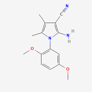 2-AMINO-1-(2,5-DIMETHOXYPHENYL)-4,5-DIMETHYL-1H-PYRROL-3-YL CYANIDE