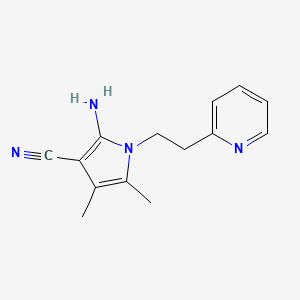 molecular formula C14H16N4 B4335037 2-AMINO-4,5-DIMETHYL-1-[2-(2-PYRIDYL)ETHYL]-1H-PYRROL-3-YL CYANIDE 