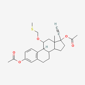 [17-acetyloxy-17-ethynyl-13-methyl-11-(methylsulfanylmethoxy)-7,8,9,11,12,14,15,16-octahydro-6H-cyclopenta[a]phenanthren-3-yl] acetate