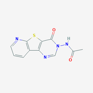 N-(6-oxo-8-thia-3,5,10-triazatricyclo[7.4.0.02,7]trideca-1(9),2(7),3,10,12-pentaen-5-yl)acetamide