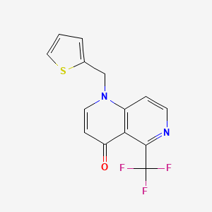 molecular formula C14H9F3N2OS B4335112 1-(2-thienylmethyl)-5-(trifluoromethyl)[1,6]naphthyridin-4(1H)-one 