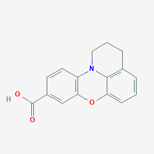 molecular formula C16H13NO3 B4335143 2,3-dihydro-1H-pyrido[3,2,1-kl]phenoxazine-9-carboxylic acid 