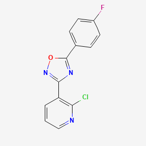 molecular formula C13H7ClFN3O B4335148 2-chloro-3-[5-(4-fluorophenyl)-1,2,4-oxadiazol-3-yl]pyridine 