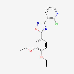 2-chloro-3-[5-(3,4-diethoxyphenyl)-1,2,4-oxadiazol-3-yl]pyridine