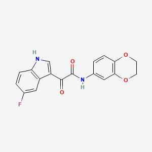 N-(2,3-dihydro-1,4-benzodioxin-6-yl)-2-(5-fluoro-1H-indol-3-yl)-2-oxoacetamide