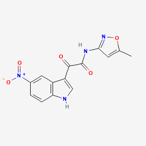 molecular formula C14H10N4O5 B4335176 N-(5-methyl-1,2-oxazol-3-yl)-2-(5-nitro-1H-indol-3-yl)-2-oxoacetamide 