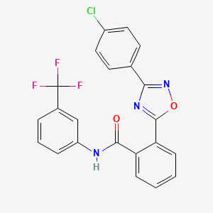 2-[3-(4-chlorophenyl)-1,2,4-oxadiazol-5-yl]-N-[3-(trifluoromethyl)phenyl]benzamide