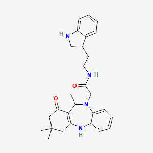 N-[2-(1H-indol-3-yl)ethyl]-2-(3,3,11-trimethyl-1-oxo-1,2,3,4,5,11-hexahydro-10H-dibenzo[b,e][1,4]diazepin-10-yl)acetamide