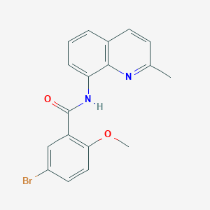 molecular formula C18H15BrN2O2 B4335247 5-bromo-2-methoxy-N-(2-methylquinolin-8-yl)benzamide 