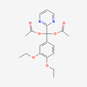 (3,4-Diethoxyphenyl)(pyrimidin-2-yl)methanediyl diacetate