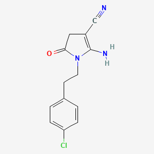 2-AMINO-1-(4-CHLOROPHENETHYL)-5-OXO-4,5-DIHYDRO-1H-PYRROL-3-YL CYANIDE