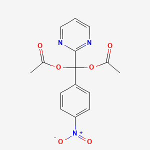 (ACETYLOXY)(4-NITROPHENYL)(PYRIMIDIN-2-YL)METHYL ACETATE