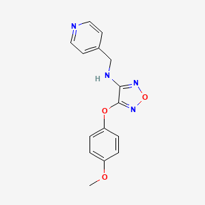 molecular formula C15H14N4O3 B4335277 4-(4-METHOXYPHENOXY)-N-[(PYRIDIN-4-YL)METHYL]-1,2,5-OXADIAZOL-3-AMINE 