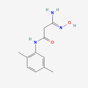 molecular formula C11H15N3O2 B4335285 N-(2,5-DIMETHYLPHENYL)-2-[(Z)-N'-HYDROXYCARBAMIMIDOYL]ACETAMIDE 