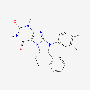 8-(3,4-DIMETHYLPHENYL)-6-ETHYL-1,3-DIMETHYL-7-PHENYL-1H,2H,3H,4H,8H-IMIDAZO[1,2-G]PURINE-2,4-DIONE