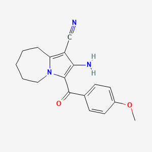 2-AMINO-3-(4-METHOXYBENZOYL)-5H,6H,7H,8H,9H-PYRROLO[1,2-A]AZEPINE-1-CARBONITRILE