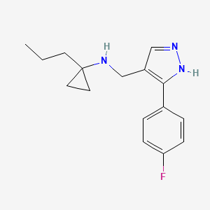 N-[[5-(4-fluorophenyl)-1H-pyrazol-4-yl]methyl]-1-propylcyclopropan-1-amine