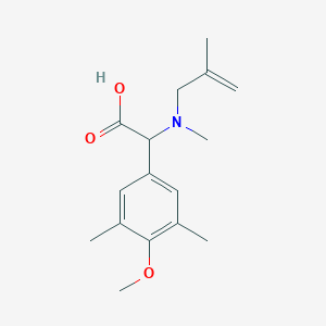 molecular formula C16H23NO3 B4335312 (4-methoxy-3,5-dimethylphenyl)[methyl(2-methylprop-2-en-1-yl)amino]acetic acid 