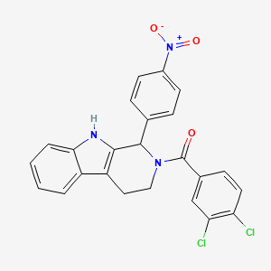 molecular formula C24H17Cl2N3O3 B4335333 (3,4-dichlorophenyl)[1-(4-nitrophenyl)-1,3,4,9-tetrahydro-2H-beta-carbolin-2-yl]methanone 