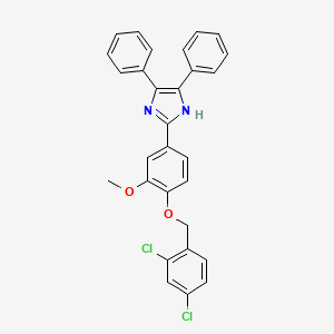 molecular formula C29H22Cl2N2O2 B4335338 2-{4-[(2,4-dichlorobenzyl)oxy]-3-methoxyphenyl}-4,5-diphenyl-1H-imidazole 