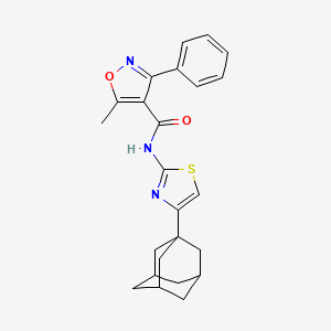 N-[4-(1-adamantyl)-1,3-thiazol-2-yl]-5-methyl-3-phenyl-4-isoxazolecarboxamide