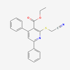 ethyl 2-[(cyanomethyl)thio]-4,6-diphenylnicotinate