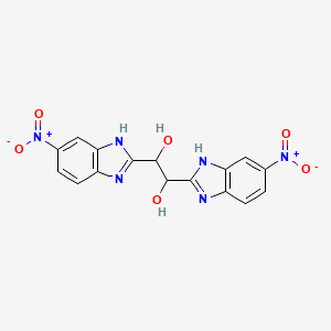 molecular formula C16H12N6O6 B4335383 1,2-bis(5-nitro-1H-benzimidazol-2-yl)-1,2-ethanediol 