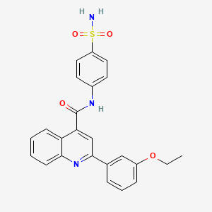 molecular formula C24H21N3O4S B4335395 2-(3-ethoxyphenyl)-N-(4-sulfamoylphenyl)quinoline-4-carboxamide 