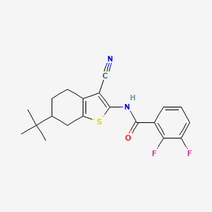 N-[6-(TERT-BUTYL)-3-CYANO-4,5,6,7-TETRAHYDRO-1-BENZOTHIOPHEN-2-YL]-2,3-DIFLUOROBENZAMIDE