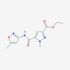 ethyl 1-methyl-5-{[(5-methyl-3-isoxazolyl)amino]carbonyl}-1H-pyrazole-3-carboxylate