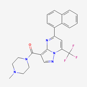 (4-METHYLPIPERAZINO)[5-(1-NAPHTHYL)-7-(TRIFLUOROMETHYL)PYRAZOLO[1,5-A]PYRIMIDIN-3-YL]METHANONE