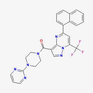 [5-(1-NAPHTHYL)-7-(TRIFLUOROMETHYL)PYRAZOLO[1,5-A]PYRIMIDIN-3-YL][4-(2-PYRIMIDINYL)PIPERAZINO]METHANONE