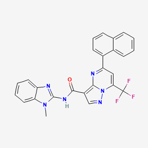 N-(1-METHYL-1H-1,3-BENZIMIDAZOL-2-YL)-5-(1-NAPHTHYL)-7-(TRIFLUOROMETHYL)PYRAZOLO[1,5-A]PYRIMIDINE-3-CARBOXAMIDE