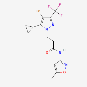 3-[4-bromo-5-cyclopropyl-3-(trifluoromethyl)-1H-pyrazol-1-yl]-N-(5-methyl-3-isoxazolyl)propanamide