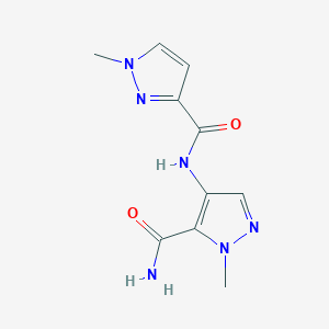 1-METHYL-4-{[(1-METHYL-1H-PYRAZOL-3-YL)CARBONYL]AMINO}-1H-PYRAZOLE-5-CARBOXAMIDE