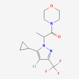 4-{2-[4-chloro-5-cyclopropyl-3-(trifluoromethyl)-1H-pyrazol-1-yl]propanoyl}morpholine