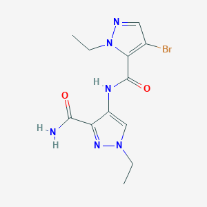 4-{[(4-bromo-1-ethyl-1H-pyrazol-5-yl)carbonyl]amino}-1-ethyl-1H-pyrazole-3-carboxamide