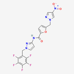 5-[(4-NITRO-1H-PYRAZOL-1-YL)METHYL]-N-[1-(2,3,4,5,6-PENTAFLUOROBENZYL)-1H-PYRAZOL-3-YL]-2-FURAMIDE