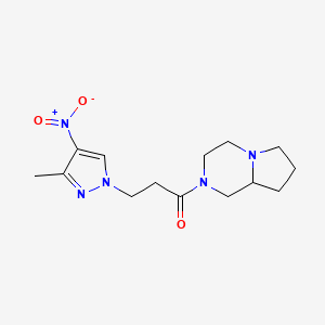 1-HEXAHYDROPYRROLO[1,2-A]PYRAZIN-2(1H)-YL-3-(3-METHYL-4-NITRO-1H-PYRAZOL-1-YL)-1-PROPANONE