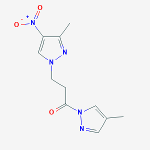 3-(3-METHYL-4-NITRO-1H-PYRAZOL-1-YL)-1-(4-METHYL-1H-PYRAZOL-1-YL)-1-PROPANONE