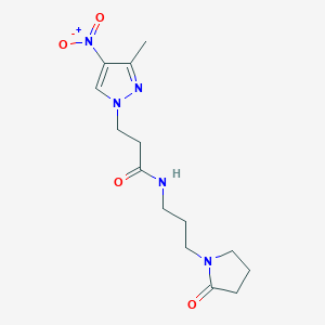 3-(3-METHYL-4-NITRO-1H-PYRAZOL-1-YL)-N~1~-[3-(2-OXO-1-PYRROLIDINYL)PROPYL]PROPANAMIDE