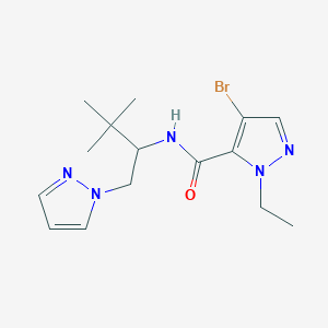 4-bromo-N-[2,2-dimethyl-1-(1H-pyrazol-1-ylmethyl)propyl]-1-ethyl-1H-pyrazole-5-carboxamide