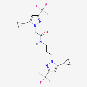 2-[5-cyclopropyl-3-(trifluoromethyl)-1H-pyrazol-1-yl]-N-{3-[5-cyclopropyl-3-(trifluoromethyl)-1H-pyrazol-1-yl]propyl}acetamide