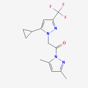 2-[5-CYCLOPROPYL-3-(TRIFLUOROMETHYL)-1H-PYRAZOL-1-YL]-1-(3,5-DIMETHYL-1H-PYRAZOL-1-YL)-1-ETHANONE