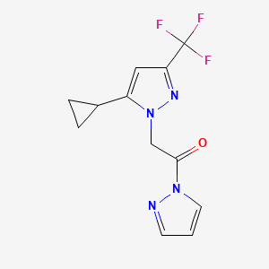 5-cyclopropyl-1-[2-oxo-2-(1H-pyrazol-1-yl)ethyl]-3-(trifluoromethyl)-1H-pyrazole