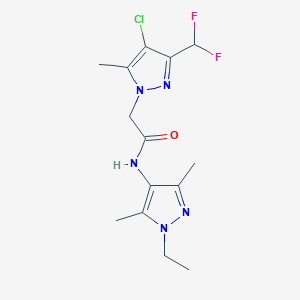 2-[4-CHLORO-3-(DIFLUOROMETHYL)-5-METHYL-1H-PYRAZOL-1-YL]-N~1~-(1-ETHYL-3,5-DIMETHYL-1H-PYRAZOL-4-YL)ACETAMIDE