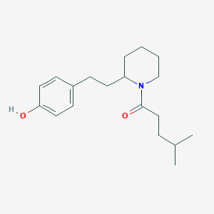 molecular formula C19H29NO2 B4335756 4-{2-[1-(4-methylpentanoyl)-2-piperidinyl]ethyl}phenol 