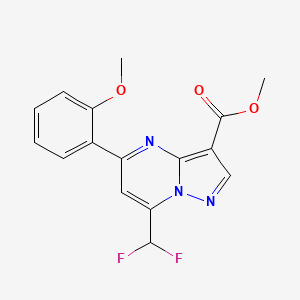 molecular formula C16H13F2N3O3 B4335762 methyl 7-(difluoromethyl)-5-(2-methoxyphenyl)pyrazolo[1,5-a]pyrimidine-3-carboxylate 