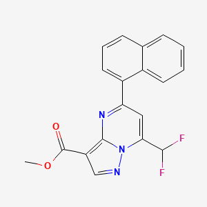 methyl 7-(difluoromethyl)-5-(1-naphthyl)pyrazolo[1,5-a]pyrimidine-3-carboxylate